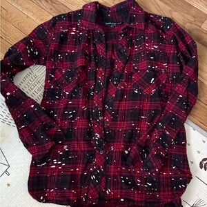 Generation Love Red and Black Plaid Button-Down Shirt